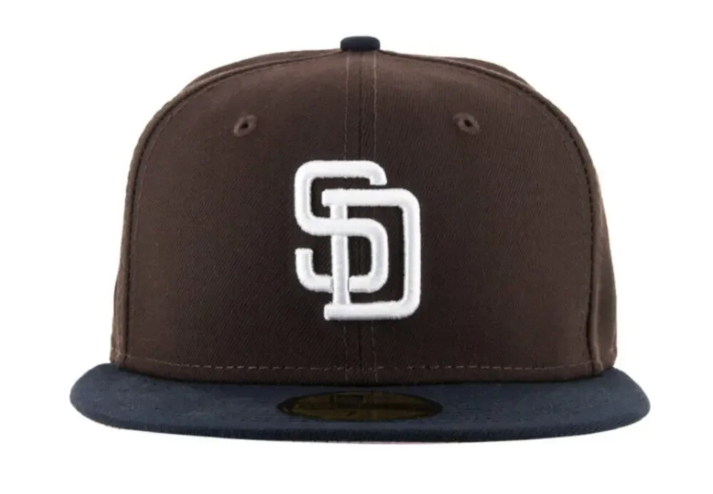 New Era X Billion Creation Mens 59FIFTY San Diego Padres Fitted Hat Brown 7 5/8